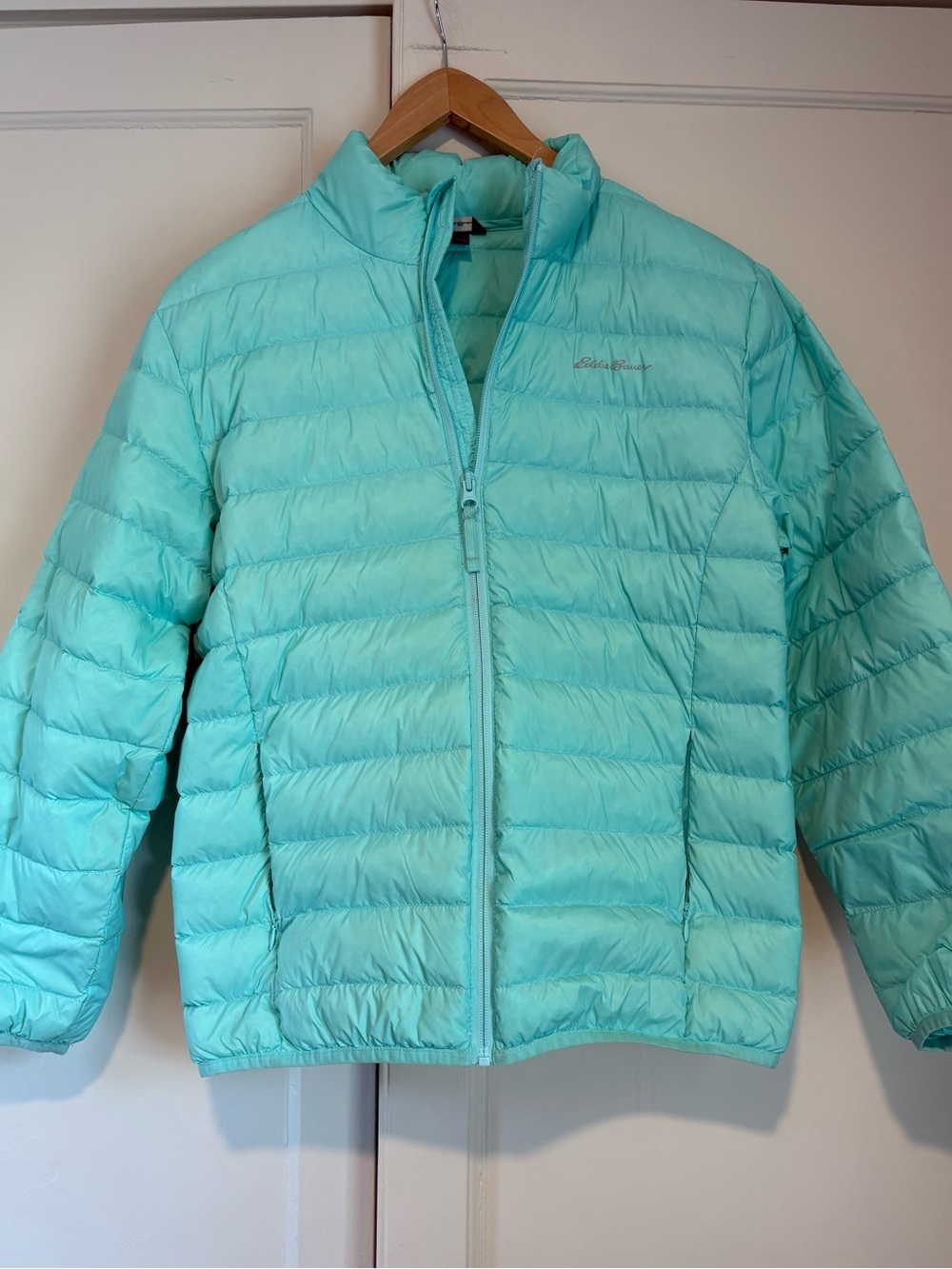 Eddie Bauer Girls' Teal Lightweight Down Puffer Jacket